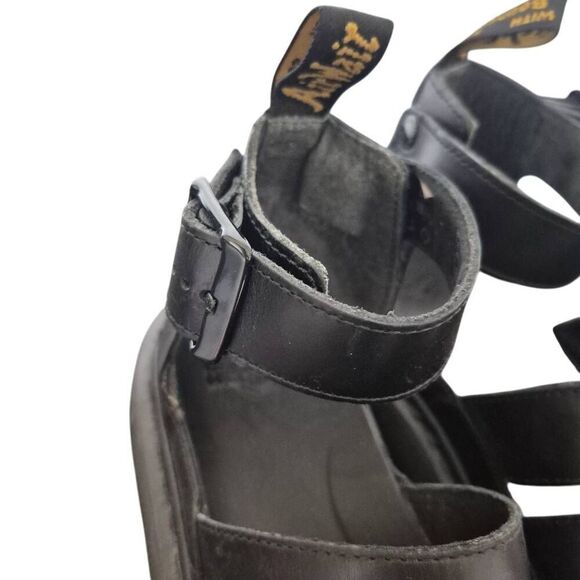 Doc Martens Women's Black Leather Clarissa II Sandals - Picture 2 of 10